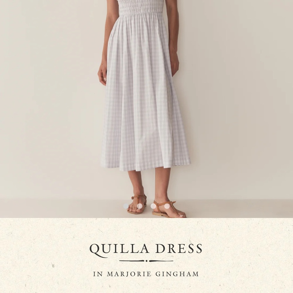 Doen Quilla Dress in Marjorie Gingham White